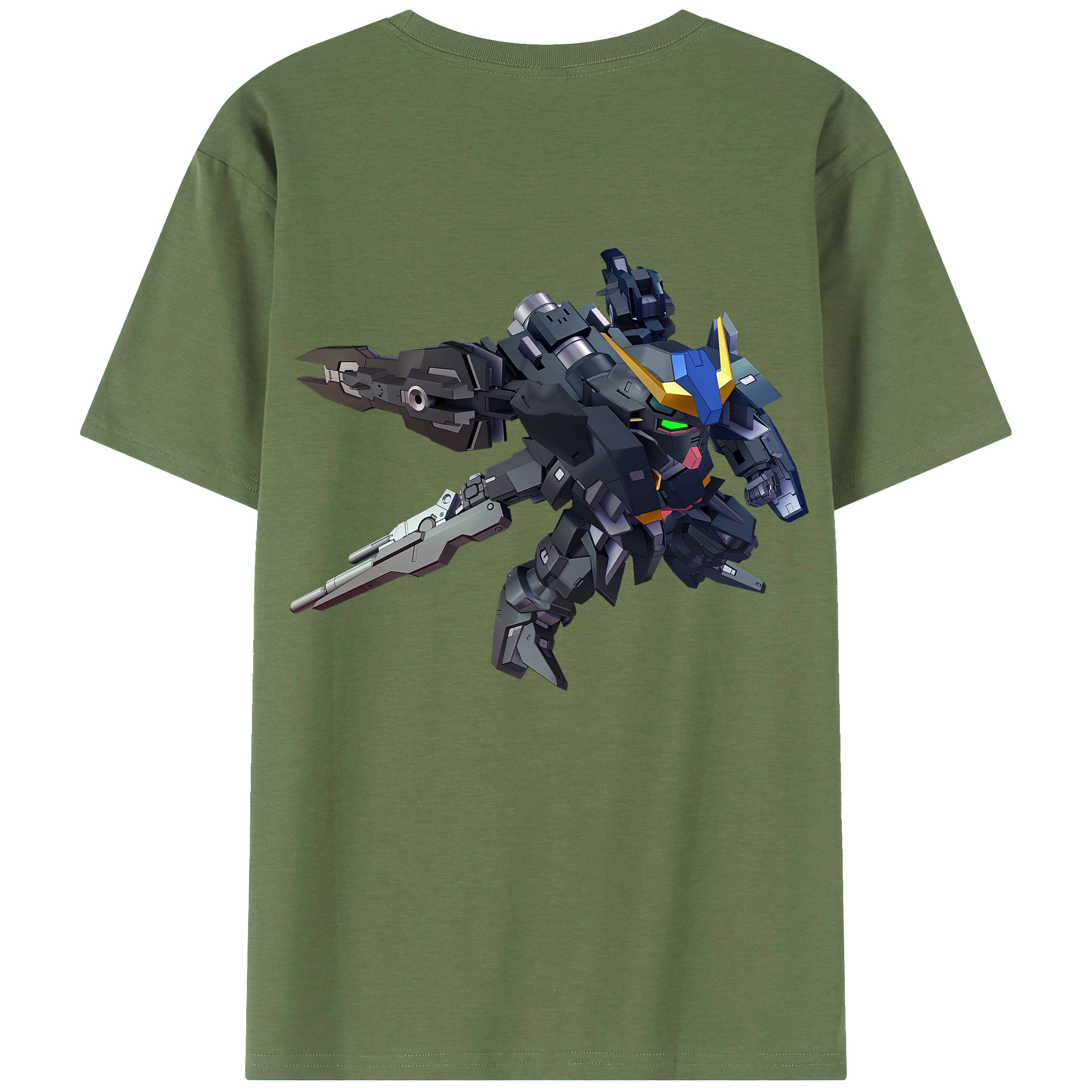 （画像用） 機動戦士ガンダム Mobile Suit Gundam 綿100％ メンズ半袖Tシャツ（バックプリント） 通気性